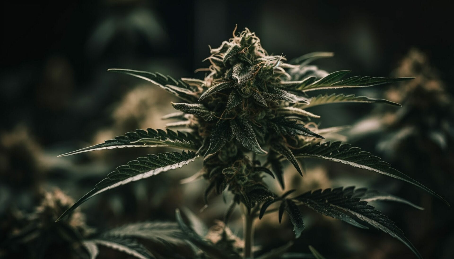 Organic cannabis plant symbolizes alternative medicine growth generated by AI